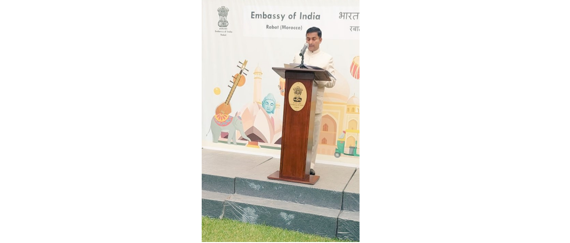  Ambassador Rajesh Vaishnaw reading out message of Hon'ble President of India