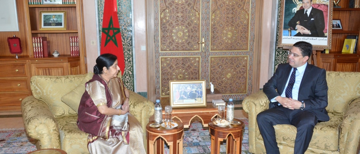  Meeting between Hon'ble EAM and Hon'ble Minister of Foreign Affairs and International Cooperation of Morocco Nasser Bourita