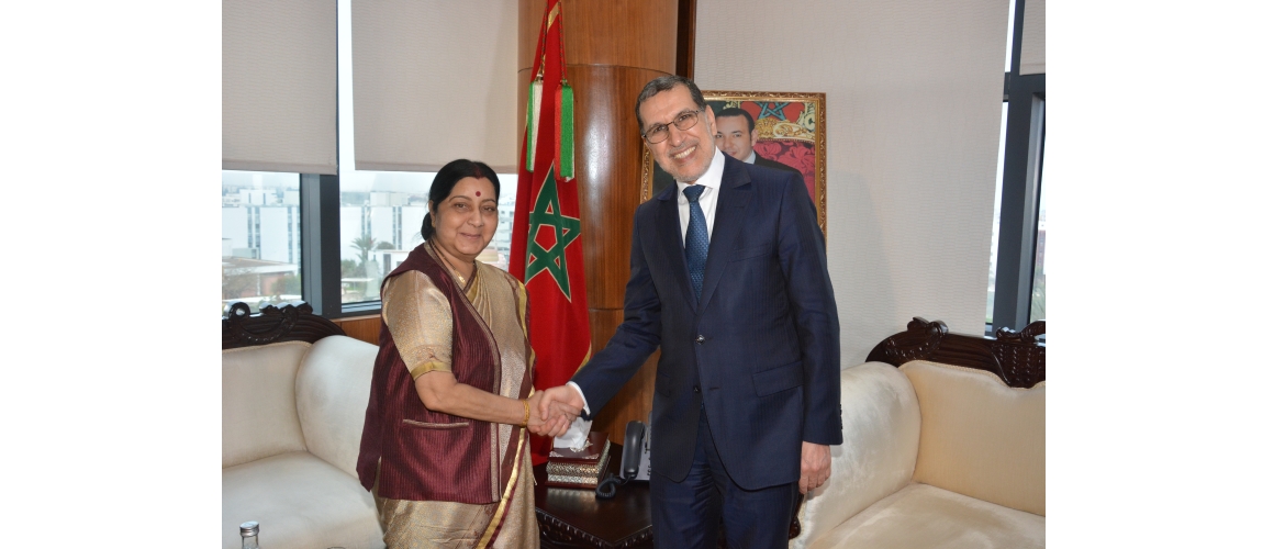  Call on H.E.  Saad Eddine Othmani, Hon'ble Head of Government of Morocco during Hon'ble EAM's visit to Morocco from 17-18 February 2019 
